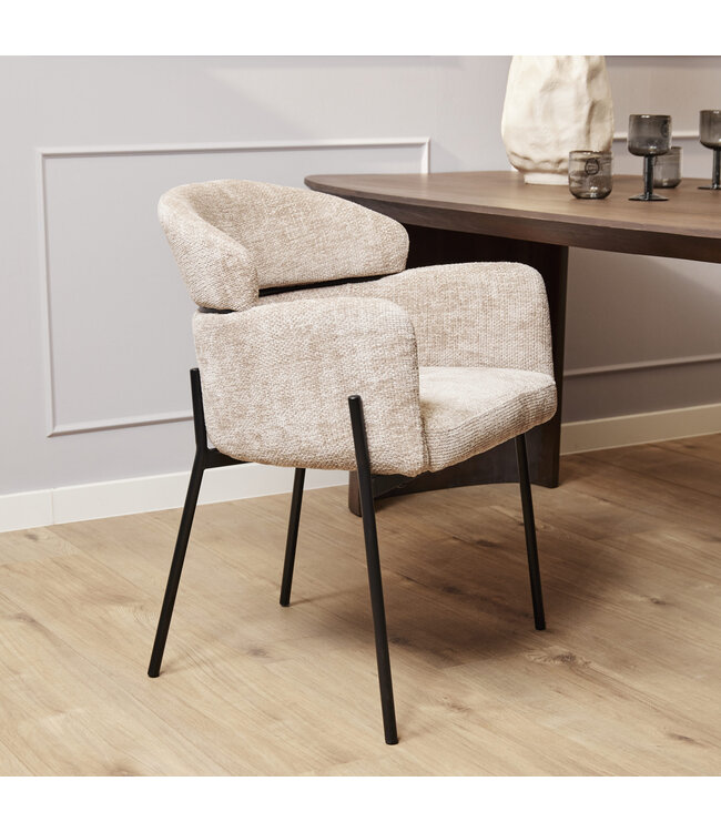 Eetkamerstoel Otis | Grey | Met armleuning