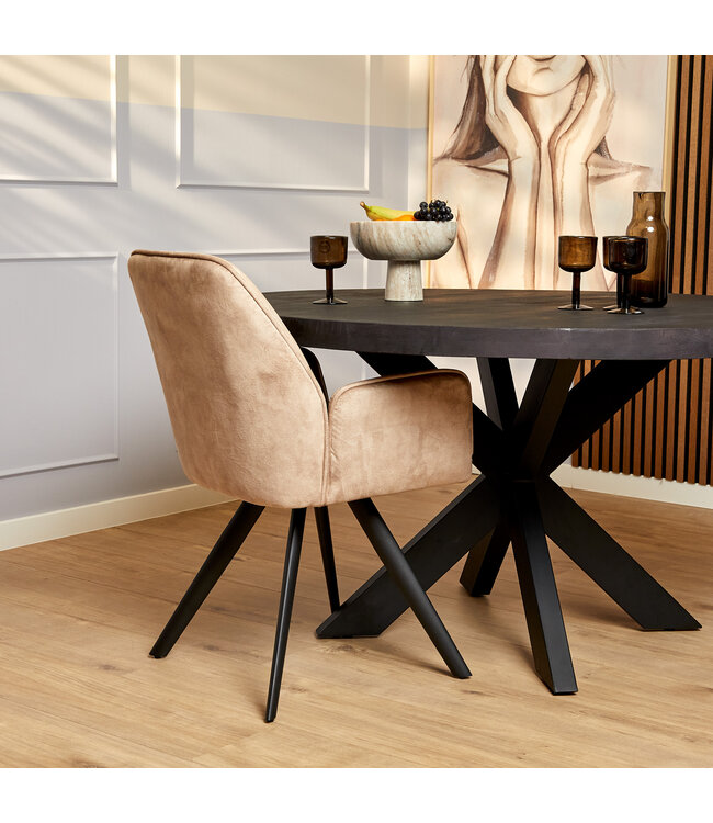 Eetkamerstoel Nova | Hunter Green | Met armleuning