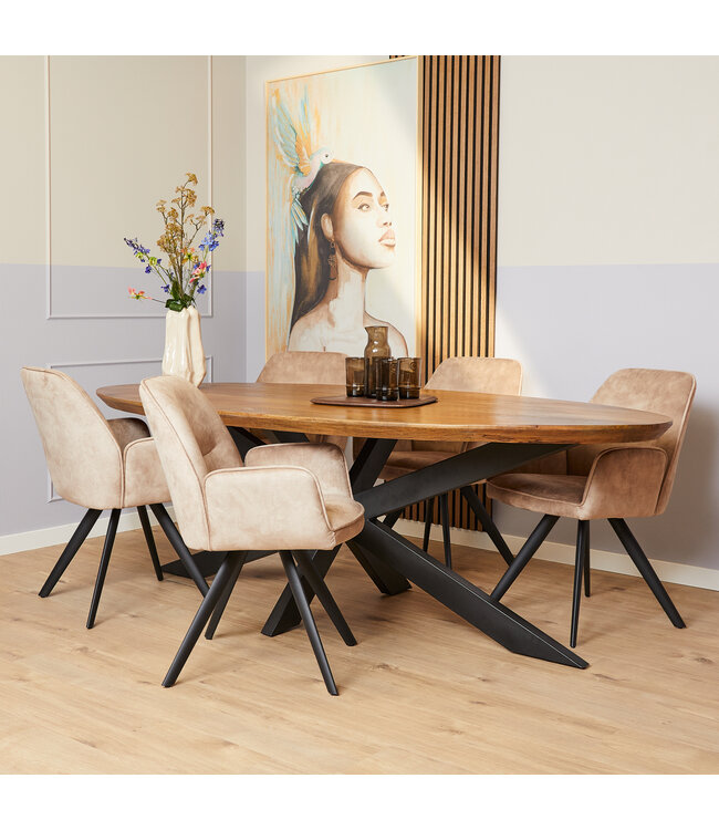 Eetkamerstoel Nova | Hunter Green | Met armleuning