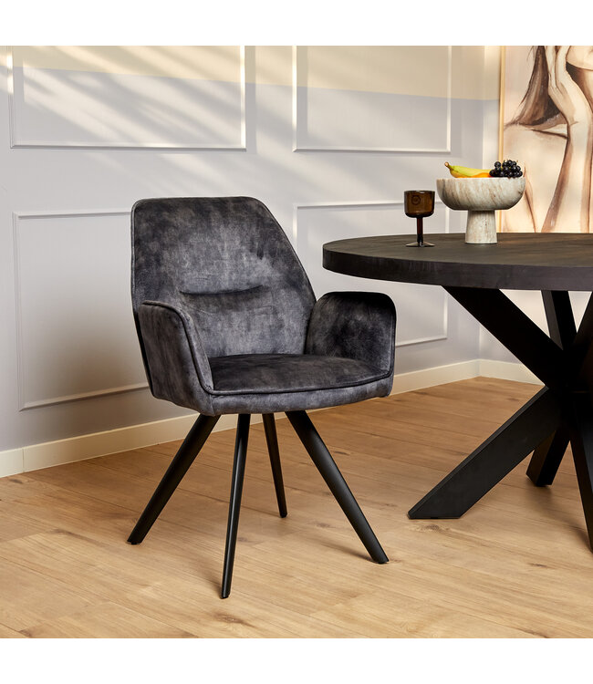 Eetkamerstoel Nova | Hunter Green | Met armleuning