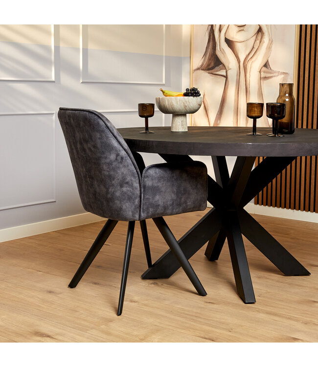 Eetkamerstoel Nova | Hunter Green | Met armleuning