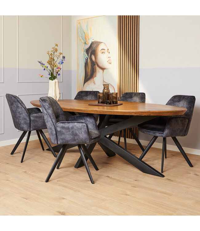 Eetkamerstoel Nova | Hunter Green | Met armleuning