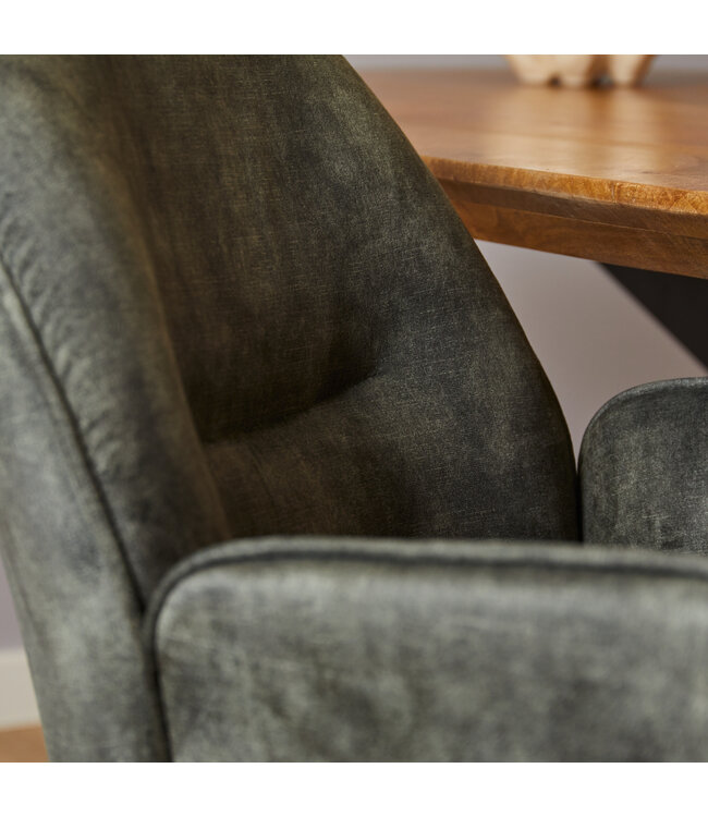 Eetkamerstoel Nova | Hunter Green | Met armleuning