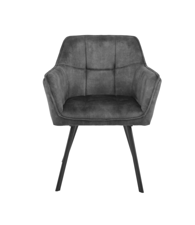 Eetkamerstoel Emma Velvet | Taupe | Met armleuning