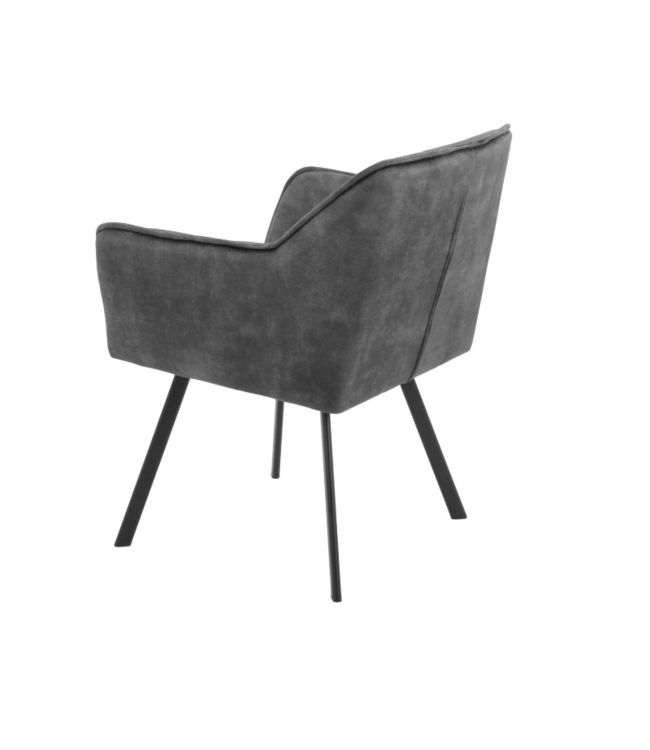 Eetkamerstoel Emma Velvet | Taupe | Met armleuning