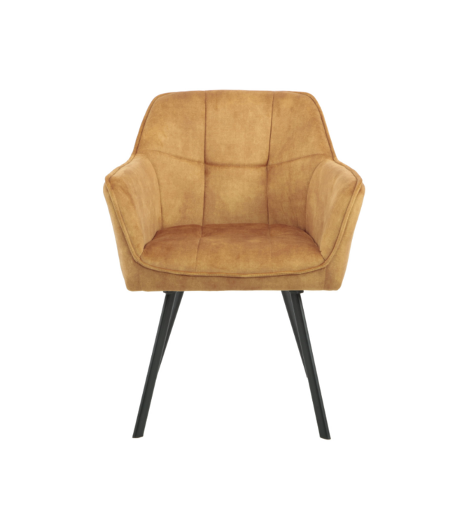 Eetkamerstoel Emma Velvet | Taupe | Met armleuning