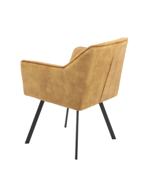 Eetkamerstoel Emma Velvet | Taupe | Met armleuning