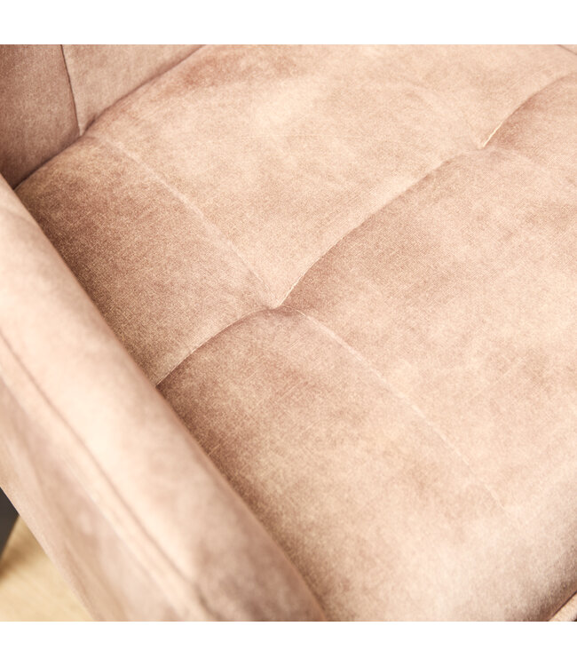 Eetkamerstoel Emma Velvet | Taupe | Met armleuning