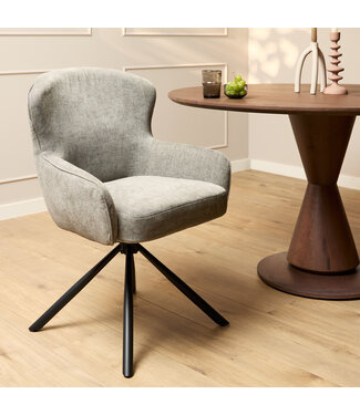 Eetkamerstoel Hanna | Ash Grey | Met armleuning