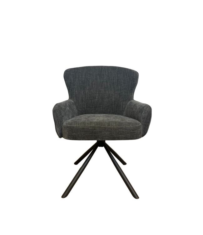 Eetkamerstoel Hanna | Charcoal Brown | Met armleuning