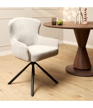 Eetkamerstoel Hanna | Beige | Met armleuning