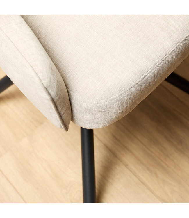 Eetkamerstoel Hanna | Beige | Met armleuning