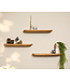 Wandplank Mangohout Naturel | 60 cm | Set van 3