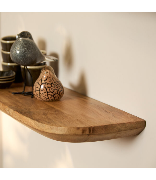 Wandplank Mangohout Naturel | 60 cm | Set van 3