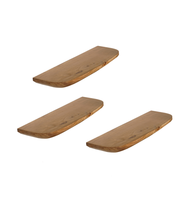 Wandplank Mangohout Naturel | 60 cm | Set van 3