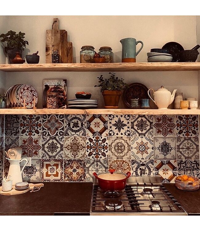 Eiken wandplank nis montage 4 cm dik | Geschaafd