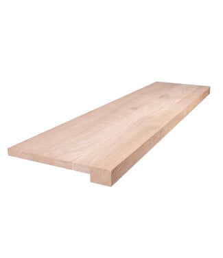 Wolff Houtbewerking Eiken Overzet Vensterbank op Maat | 40 mm Dik | Strak Gezaagde Voorzijde