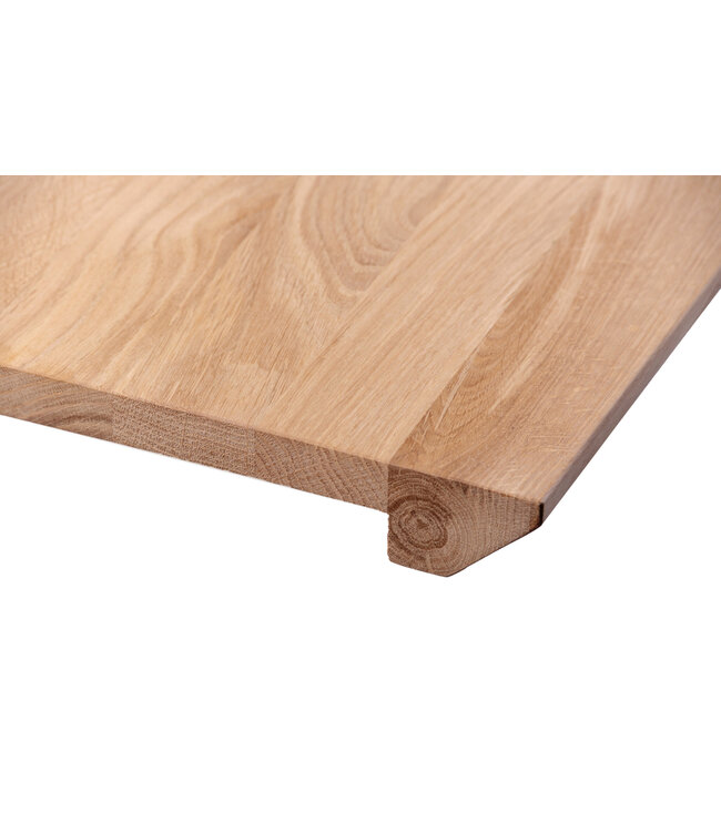 XXL Eiken Overzet Vensterbank op Maat | 40 mm Dikte | Verjongde Voorzijde (180–350 cm)