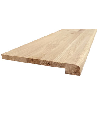 Wolff Houtbewerking XXL Eiken Overzet Vensterbank op Maat | 40 mm Dikte | Afgeronde Voorzijde (180–350 cm)