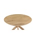 Ronde eiken eettafel met matrixpoot en Deense rand – Ø 110 cm, 4 cm dik