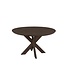 Ronde eiken eettafel met matrixpoot en Deense rand – Ø 110 cm, 4 cm dik