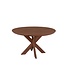 Ronde eiken eettafel met matrixpoot en Deense rand – Ø 110 cm, 4 cm dik