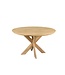 Ronde eiken eettafel met matrixpoot en Deense rand – Ø 150 cm, 4 cm dik
