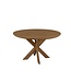 Ronde eiken eettafel met matrixpoot en Deense rand – Ø 150 cm, 4 cm dik