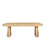 Ovale eiken eettafel met taps toelopende poot en afgeronde rand – 240 x 110 cm, 4 cm dik
