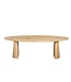 Ovale eiken eettafel met taps toelopende poot en Deense rand – 260 x 120 cm, 4 cm dik