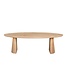 Ovale eiken eettafel met taps toelopende poot en Deense rand – 260 x 120 cm, 4 cm dik