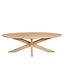 Ovale eiken eettafel met matrixpoot en Deense rand – 280 x 120 cm, 4 cm dik