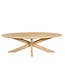 Ovale eiken eettafel met matrixpoot en Deense rand – 200 x 110 cm, 4 cm dik
