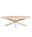 Ovale eiken eettafel met matrixpoot en Deense rand – 200 x 110 cm, 4 cm dik