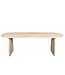Ovale eiken eettafel met boogpoot en afgeronde rand – 280 x 110 cm, 4 cm dik