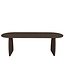 Ovale eiken eettafel met boogpoot en afgeronde rand – 240 x 110 cm, 4 cm dik