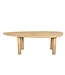 Organische eiken eettafel met cilinderpoten en Deense rand – 300 x 110 cm, 3 cm dik