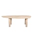 Organische eiken eettafel met cilinderpoten en Deense rand – 300 x 110 cm, 3 cm dik