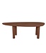 Organische eiken eettafel met cilinderpoten en Deense rand – 280 x 110 cm, 3 cm dik