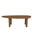 Organische eiken eettafel met cilinderpoten en Deense rand – 280 x 110 cm, 3 cm dik
