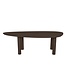 Organische eiken eettafel met cilinderpoten en Deense rand – 240 x 110 cm, 4 cm dik