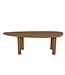 Organische eiken eettafel met cilinderpoten en Deense rand – 240 x 110 cm, 4 cm dik