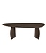 Organische eiken eettafel met boogpoot en Deense rand – 240 x 110 cm, 4 cm dik