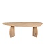 Organische eiken eettafel met boogpoot en Deense rand – 240 x 100 cm, 3 cm dik
