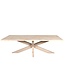 Rechthoekige eiken eettafel met matrixpoot en rechte rand – 180 x 90 cm, 4 cm dik