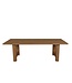 Rechthoekige eiken eettafel met trapeziumpoot en rechte rand – 292 x 110 cm, 4 cm dik