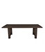Rechthoekige eiken eettafel met trapeziumpoot en rechte rand – 260 x 110 cm, 4 cm dik