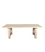 Rechthoekige eiken eettafel met trapeziumpoot en rechte rand – 240 x 100 cm, 4 cm dik