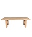 Rechthoekige eiken eettafel met trapeziumpoot en rechte rand – 200 x 100 cm, 4 cm dik