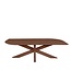 Deens ovale eiken eettafel met matrixpoot en Deense rand – 280 x 110 cm, 4 cm dik
